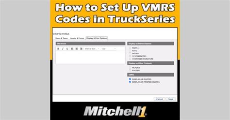 list trucking vmrs codes