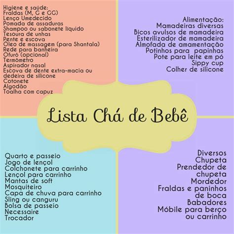 Lista Chá De Bebê