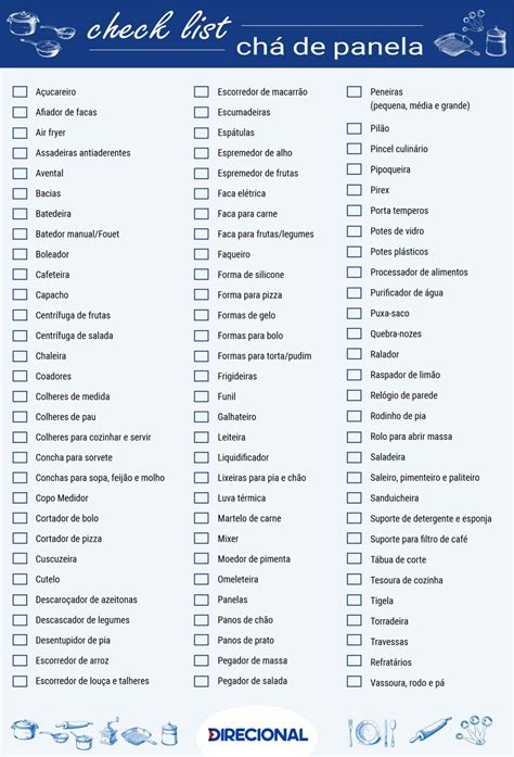 Lista Chá De Panela