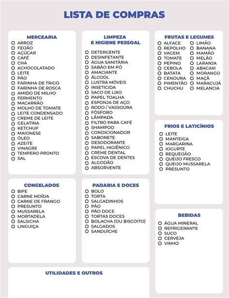 Lista Completa De Compras
