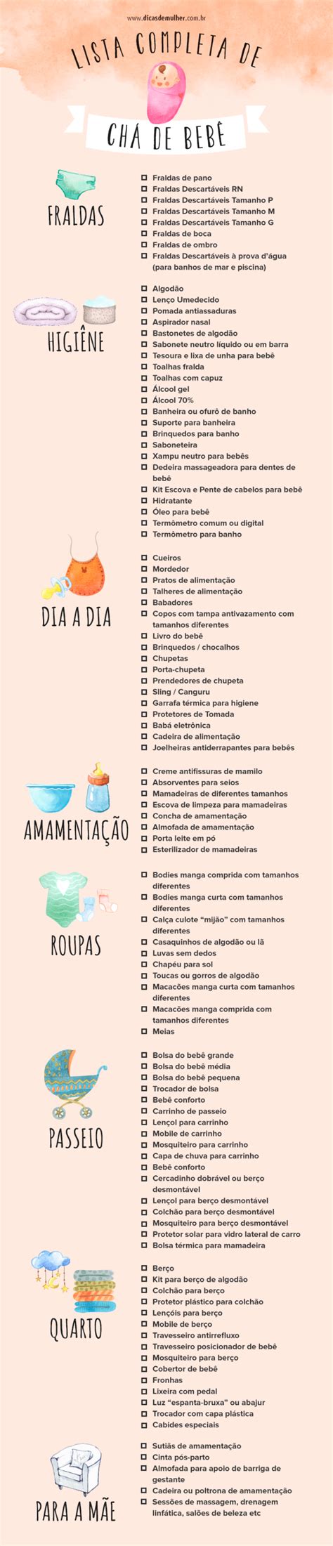 Lista De Cha De Fraldas