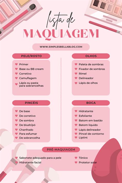 Lista De Maquiagem Completa