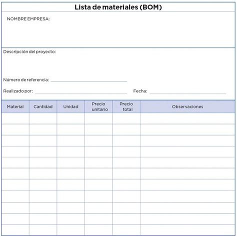 Lista De Materiales