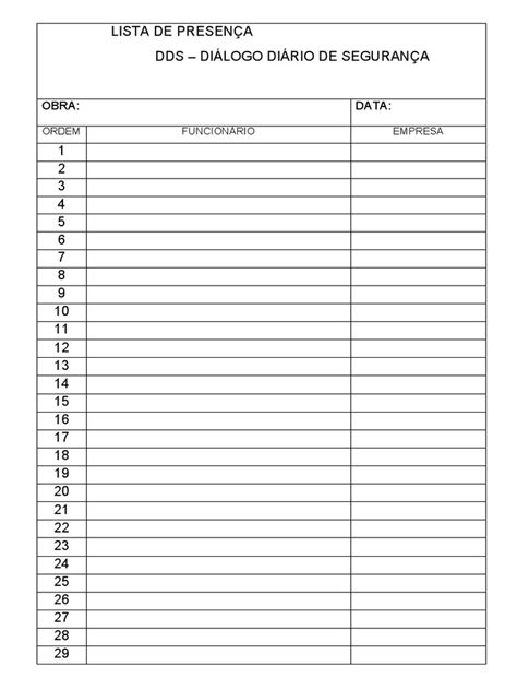 Lista De Presença