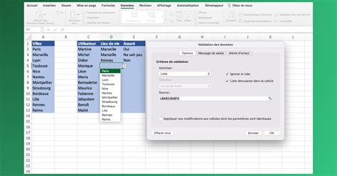 Liste D2roulante Excel
