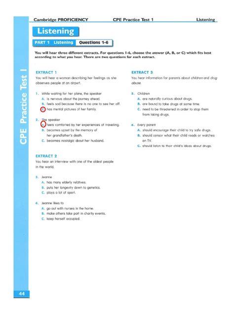 listening test cpe