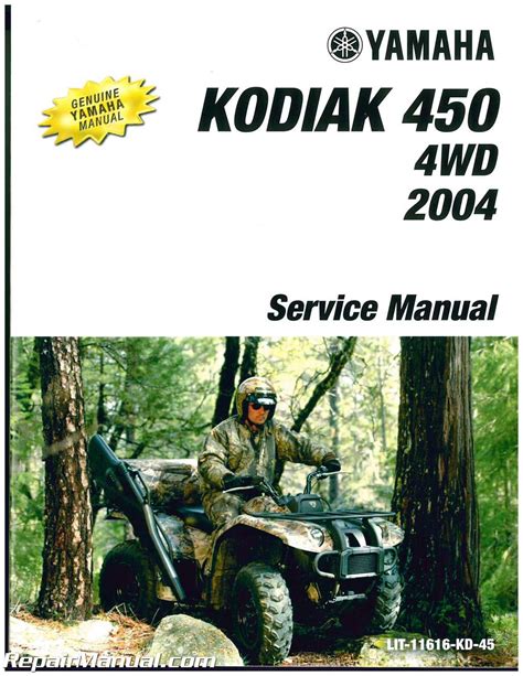 Download Lit 11616 Kd 45 Yfm450F Yamaha Kodiak 450 Atv Service Manual 2004 2005 