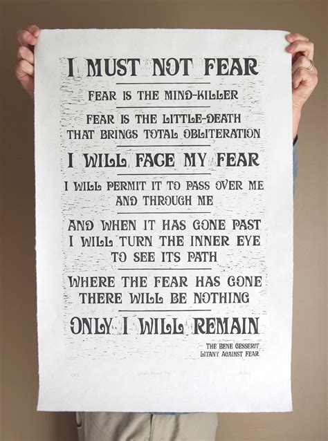 Litany Of Fear