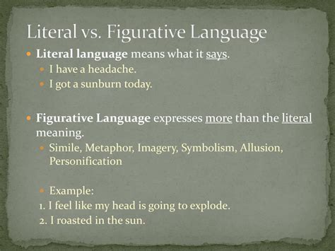 Literal Vs Figurative