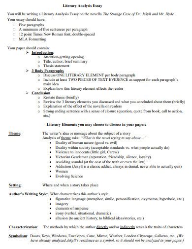 Literary Analysis Paper Example