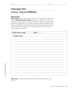 Literary Analysis Skillbuilder Answer Sheet