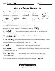 Literary Terms Diagnostic