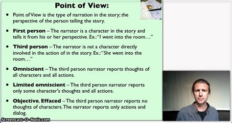 Literary Terms Point Of View