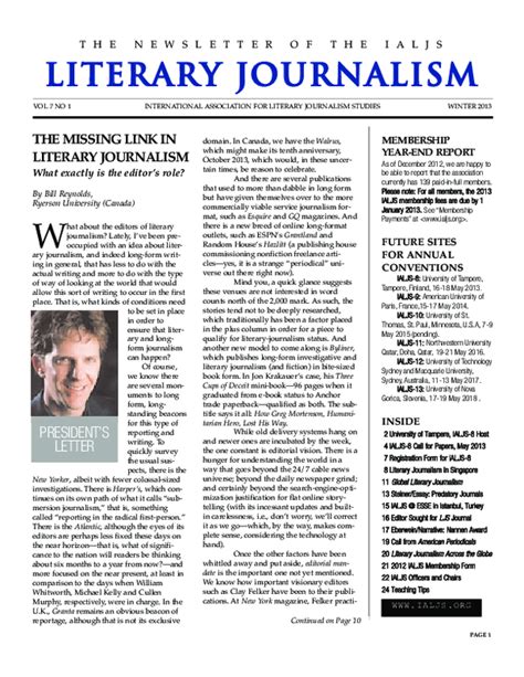 Read Online Literary Journalism Examples 