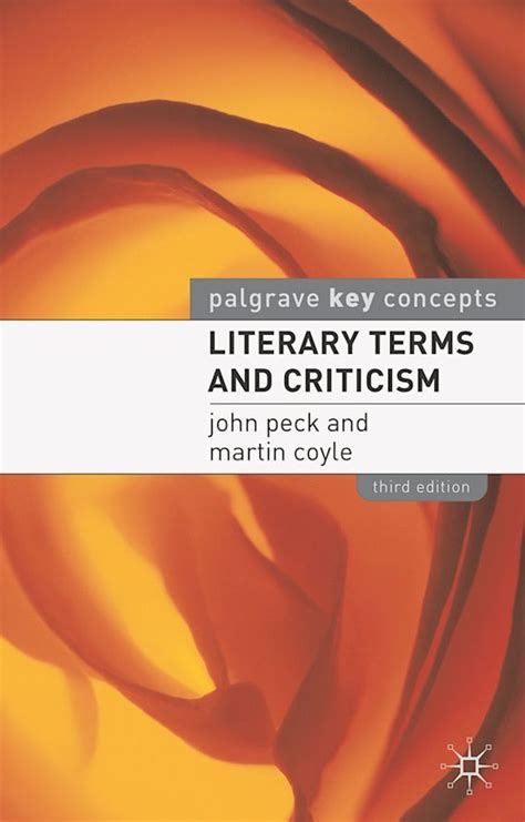 Read Online Literary Terms And Criticism John Peck 