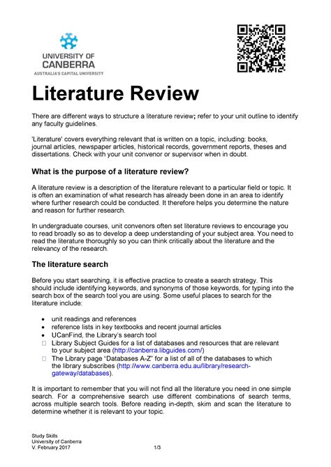 Literature Review Sample
