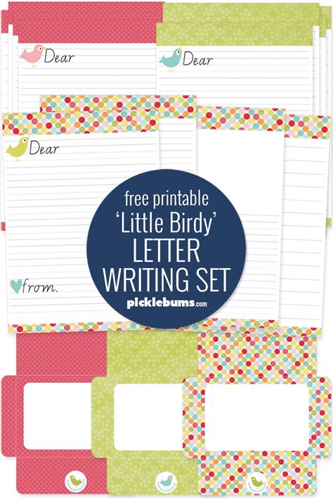 Little Birdy Printable Letter Writing Set For Kids Letter Writing Paper For Kids - Letter Writing Paper For Kids