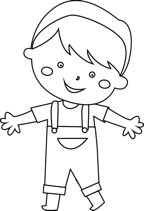 Little Boy Coloring Page   Little Boy Coloring Pages Coloring4free Coloring4free Com - Little Boy Coloring Page