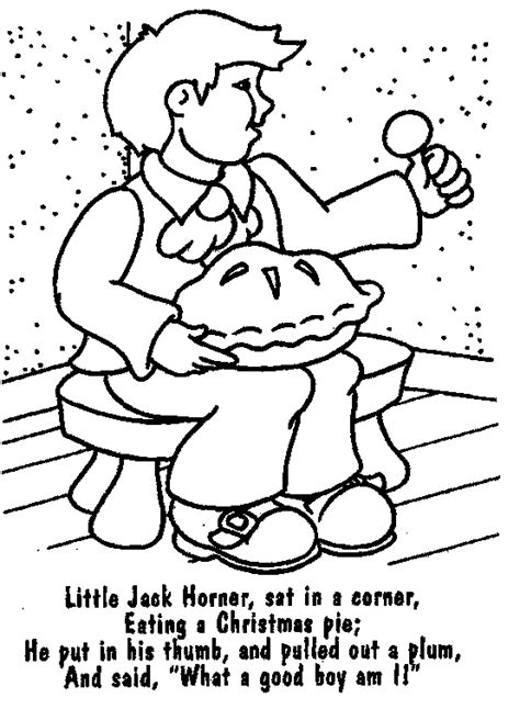 Little Jack Horner Coloring Page Free Printable Coloring Jack Sprat Nursery Rhyme Coloring Page - Jack Sprat Nursery Rhyme Coloring Page