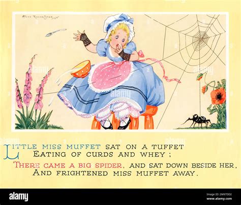 Little Miss Muffet Nursery Rhyme Spider Craft Halloween Little Miss Muffet Coloring Page - Little Miss Muffet Coloring Page