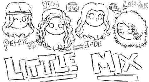 Little Mix Easy Drawings And Sketches Com Little Mix Colouring Pages - Little Mix Colouring Pages