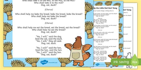 Little Red Hen Song Lyrics And Sound Clip Little Red Hen Nursery Rhyme - Little Red Hen Nursery Rhyme