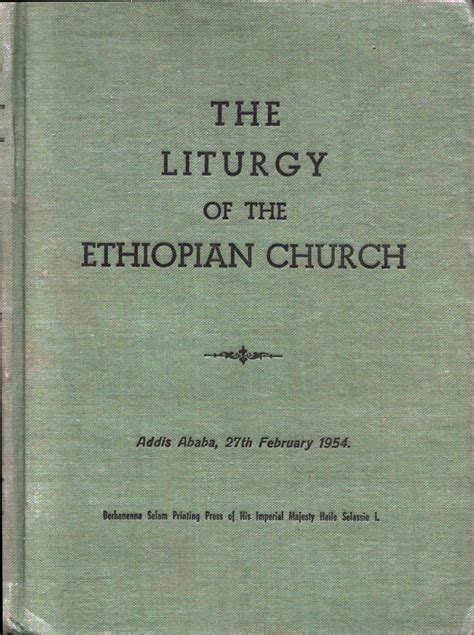 Read Liturgy Of The Ethiopian Church 