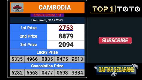 live draw cambodia hari ini tercepat 2021