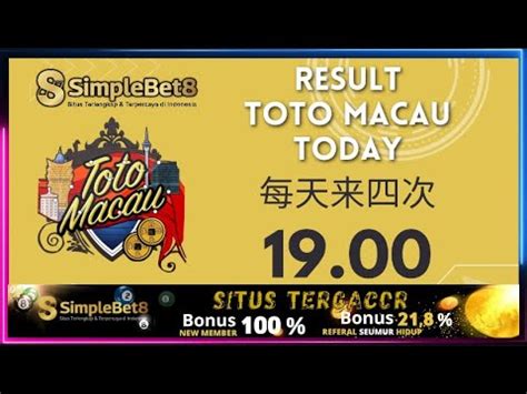 LIVE DRAW TOTO MACAU HARI INI 🟪 Pengeluaran Macau Pools - Toto Macau 4D - Keluaran Macau Hari