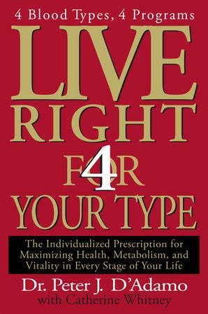 Live Right 4 Your Type Book