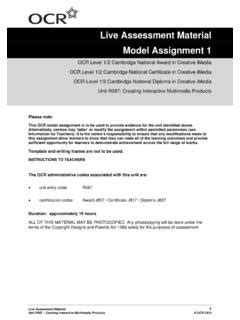 Download Live Assessment Material Model Assignment 1 Ocr 