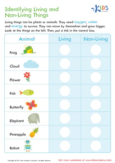 Living And Nonliving Things 1st Grade Science Worksheets Science Living And Nonliving Things - Science Living And Nonliving Things