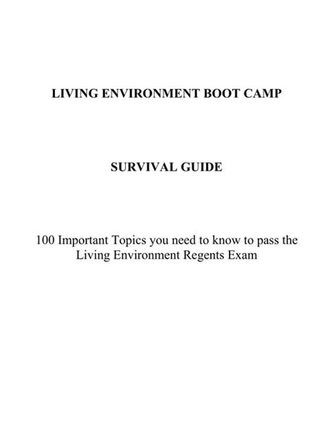 Living Environment Boot Camp