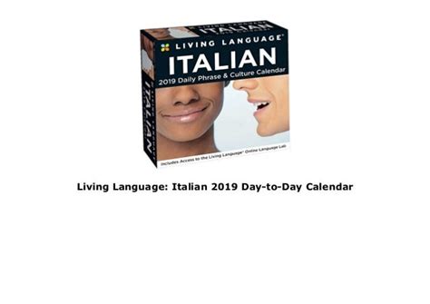 Read Online Living Language Italian 2018 Day To Day Calendar 