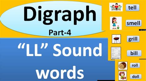 Ll Sound Words Digraphs Phonics Class Ukg Class Ll Words For Kids - Ll Words For Kids