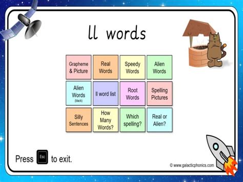 Ll Worksheets And Games Galactic Phonics Ll Words For Kids - Ll Words For Kids