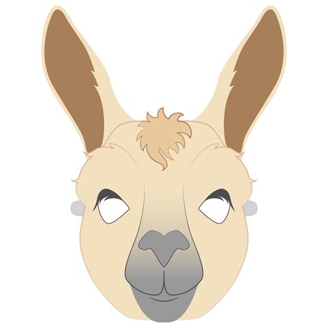 llama mask template