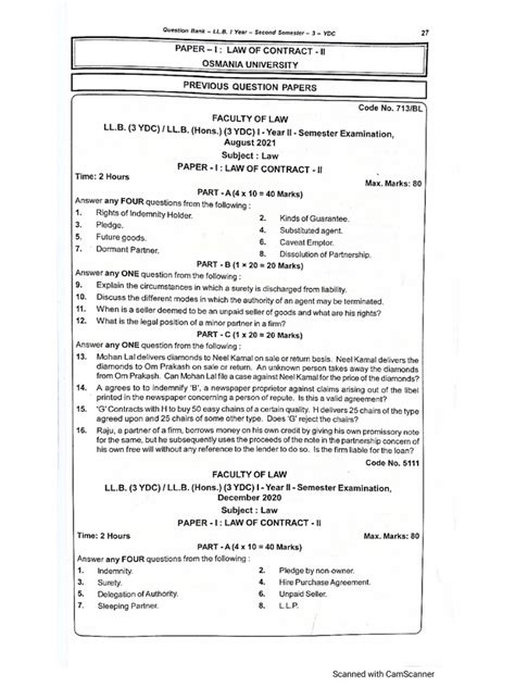 Llb Question Papers