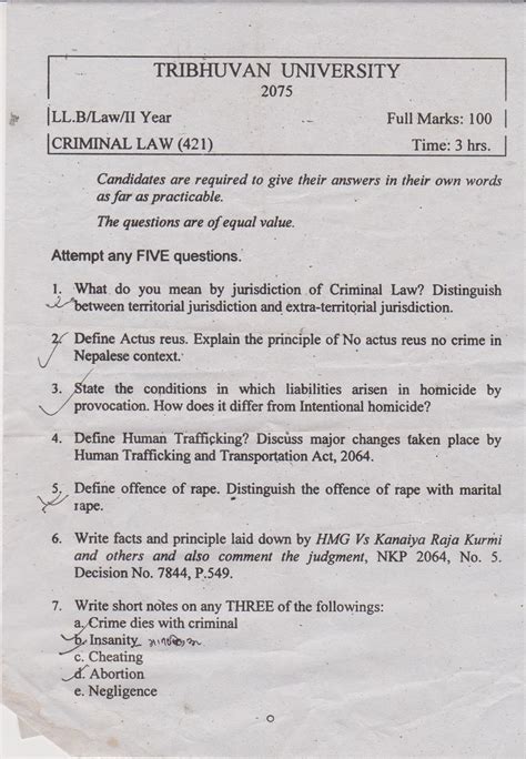 Download Llb Question Paper 
