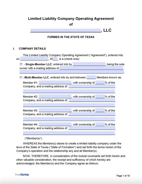 llc paperwork texas