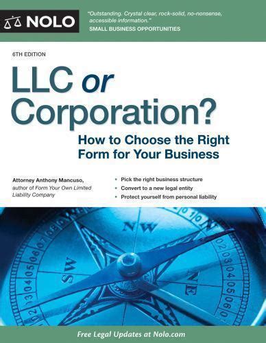 Download Llc Or Corporation How To Choose The Right Form For Your Business 