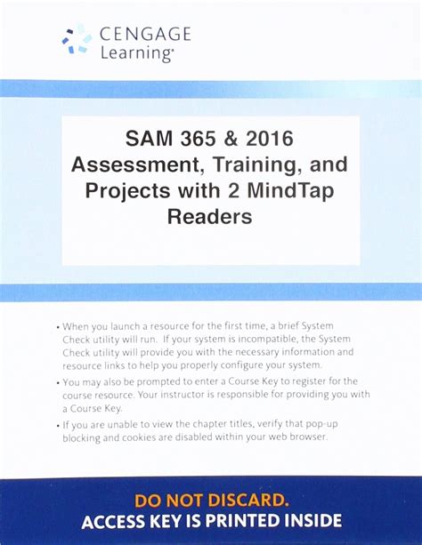 Lms Integrated Sam 365 2016 Assessments Trainings And Projects With 1 Mindtap Reader 6 Months Printed Access Card