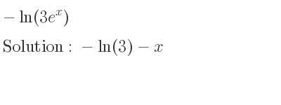 ln(3e) - Symbolab