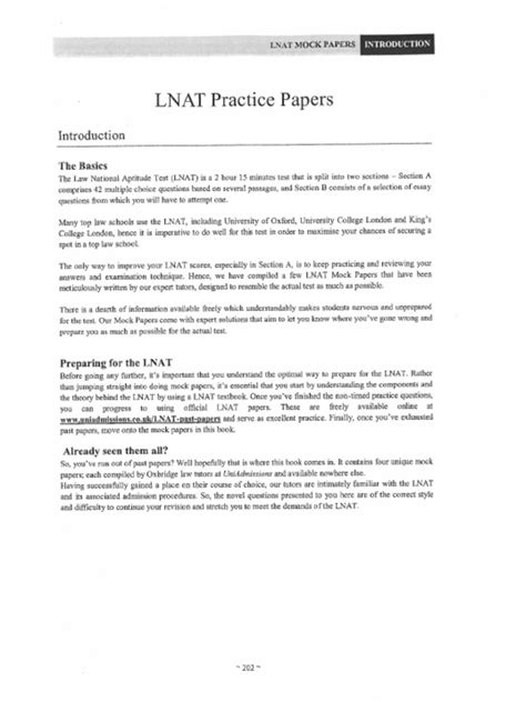 Lnat Practice Papers