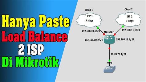 load balancing mikrotik 2 isp beda bandwidth