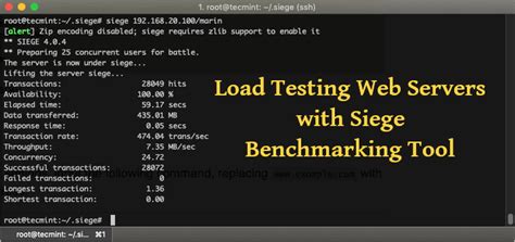 load testing - Siege command