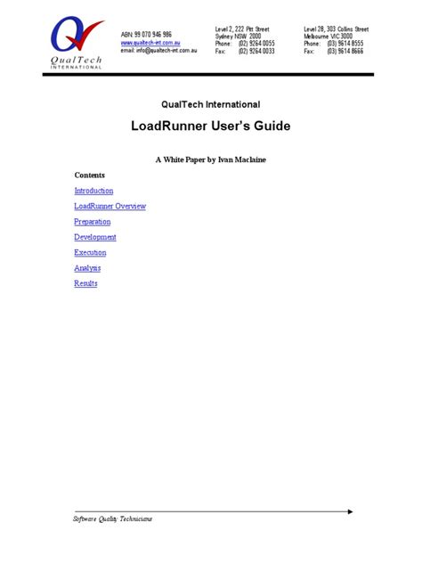 Full Download Loadrunner User Guide 