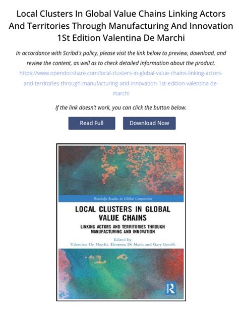 Local Clusters In Global Value Chains Linking Act