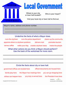 Local Government For Kids Worksheet Education Com Government Leaders Worksheet 2nd Grade - Government Leaders Worksheet 2nd Grade