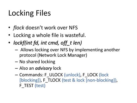 lockf() — Record locking on files - IBM